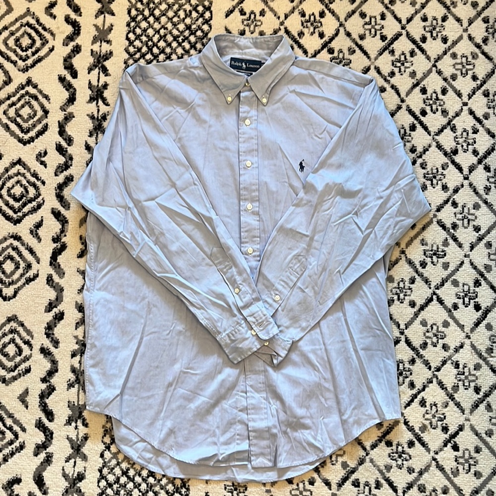 Ralph Lauren Yarmouth dress shirt blue 16.5 34/35